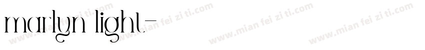 marlyn light字体转换